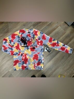 New PRPS Graphic Sweatshirt Rodeo Tie Dye All Over Print Designer Mens Sz Large